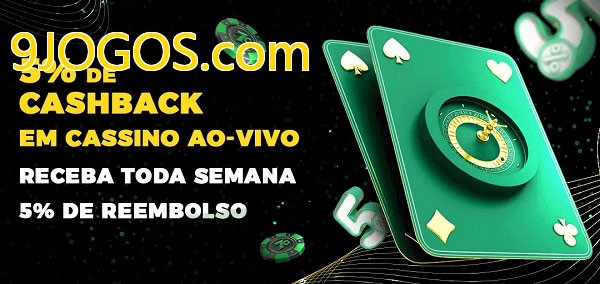 Promoções do cassino ao Vivo 9JOGOS.com